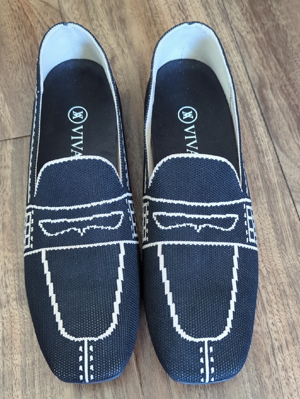 Vivaia Square Toe Knit Loafer Size 40 - Picture 2 of 7